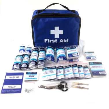 Blue Emergency First Aid Kit Grab Bag Qualicare