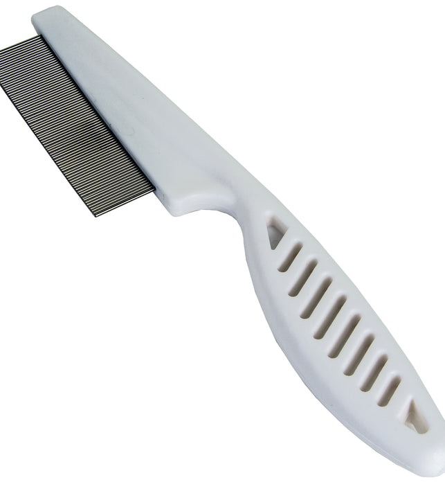 White Nit Comb With Handle large Medisure