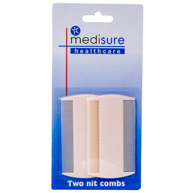 White 2Pc Nit Combs Set Medisure