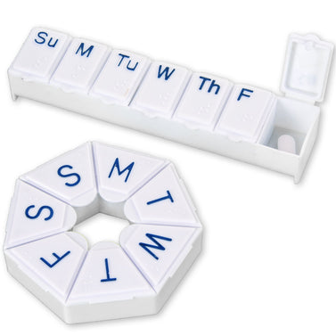 White 2Pc Pill Organiser Box Set Medisure