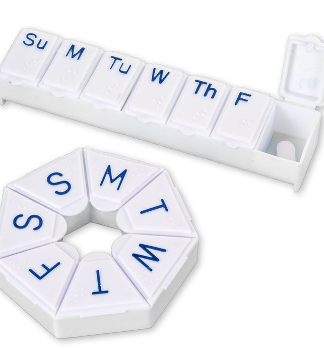 White 2Pc Pill Organiser Box Set Medisure