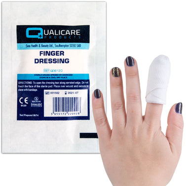 Long Sterile Finger Dressing on Conforming Bandage 3.5cm x 3.5cm