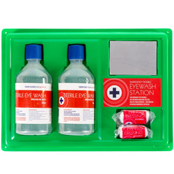 Eyewash Station With Mirror & Solution Extra Large Blue Lion