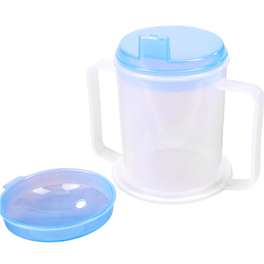 Adult Drinking Cup with Large Handles & 2 Anti-Spill Lids 300ml