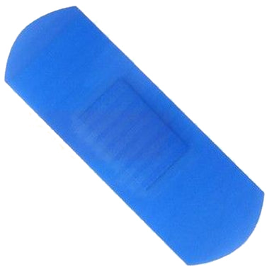 100Pc Blue Detectable Plasters 7.2cm X 2.5cm Qualicare