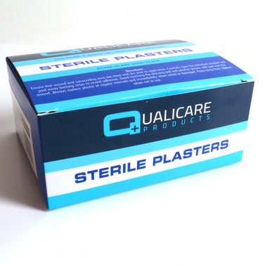 100Pc Assorted Blue Detectable Plasters 5 Sizes Qualicare