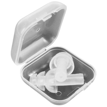 2 Pairs of Water Resistant Earplugs with Hard Plastic Carry Container