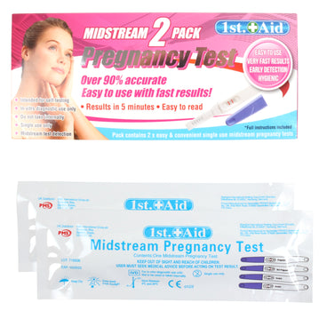 2Pc Pregnancy Test Midstream Pack 1St.Aid