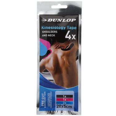 4 Dunlop Kinesiology K-Tape Strips for Shoulders & Neck