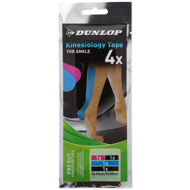 4 Dunlop Kinesiology Long & Short K-Tape Strips for Ankles