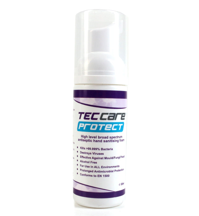 Tec Care PROTECT Antiseptic Alcohol-Free Hand Sanitiser Foam 50ml