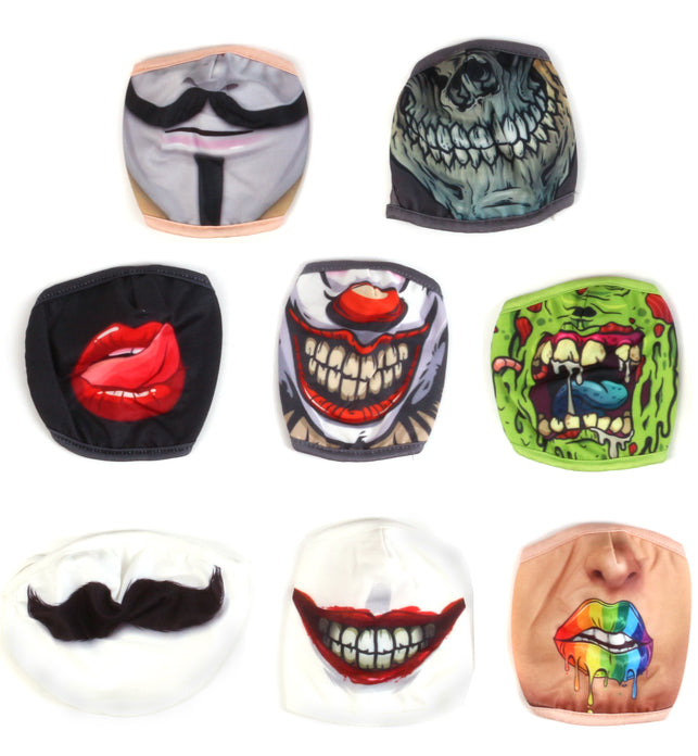 Adult Washable Fabric Face Mask with Printed Design