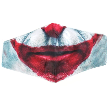Washable Fabric Face Mask With Adjustable Ear Loops - Joker Face Print