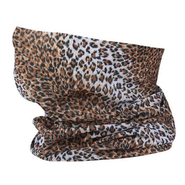 Washable Fabric Snood Face Mask/Balaclava - Leopard Print Pattern