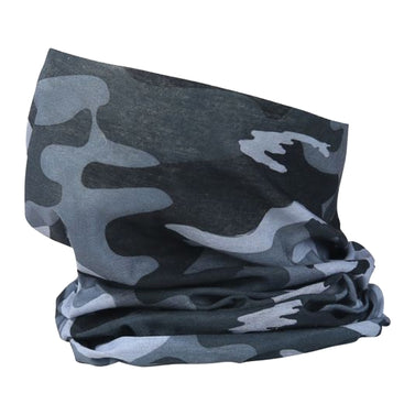 Washable Fabric Snood Face Mask/Balaclava - Grey Camouflage Print